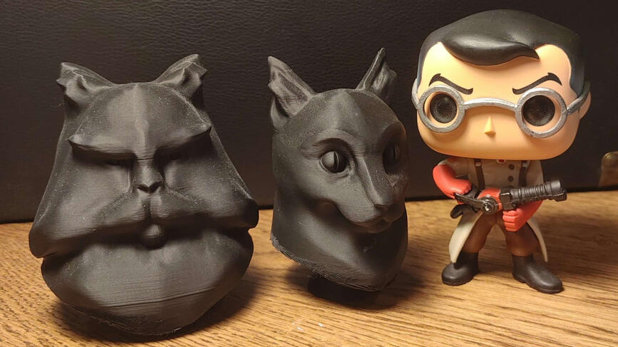 Cats Busts 3D Printed